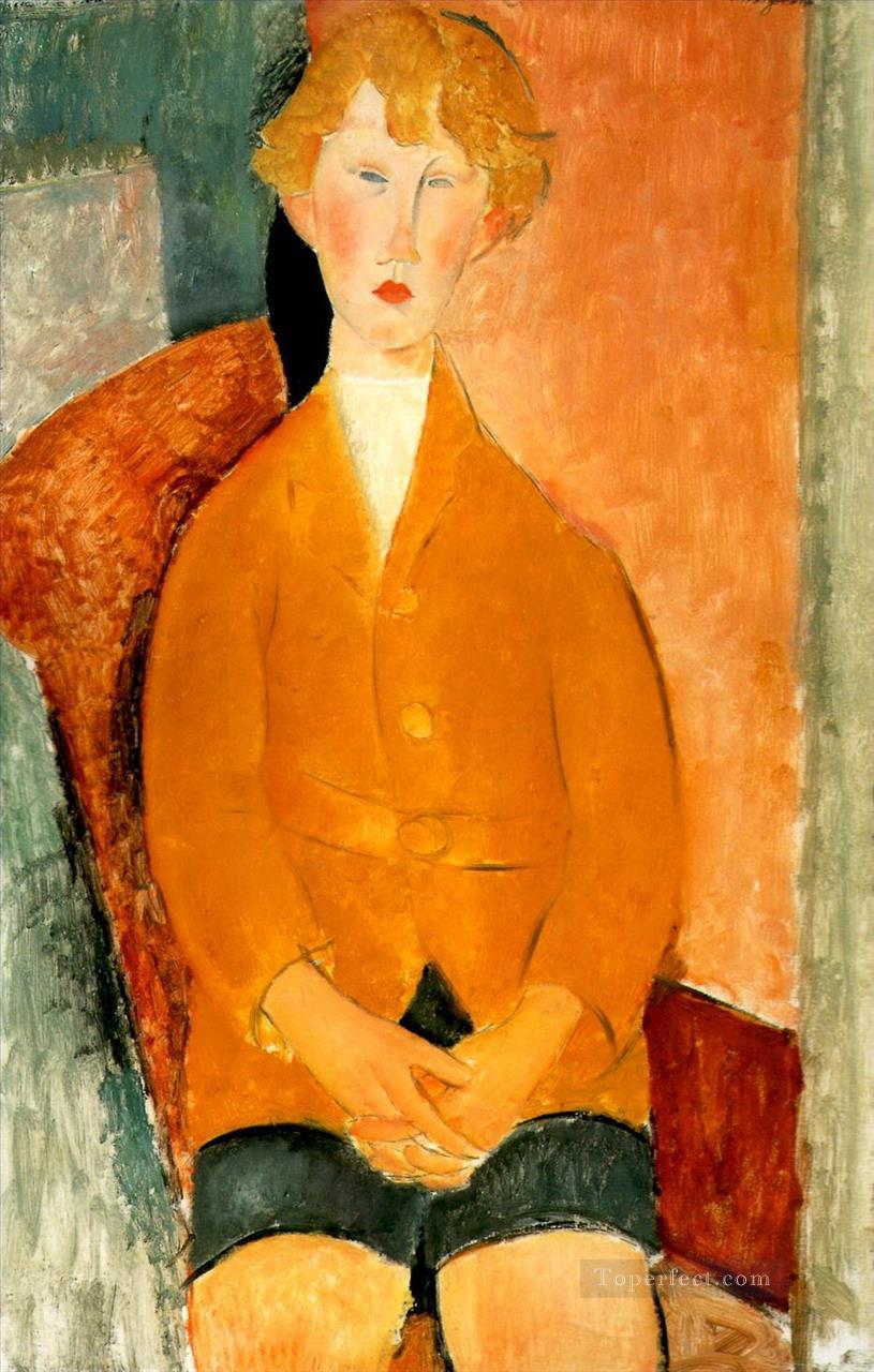 boy in shorts 1918 Amedeo Modigliani Oil Paintings
